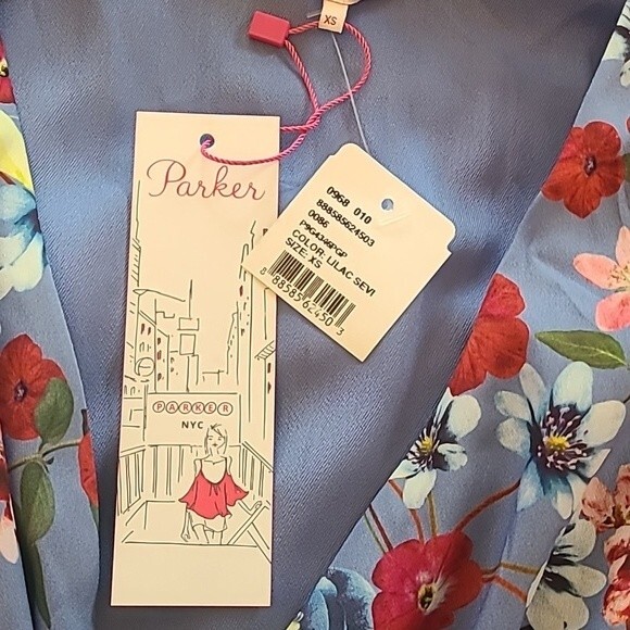 Parker Floral Wrap Hi-Lo Dress Size XS - Picture 12 of 13